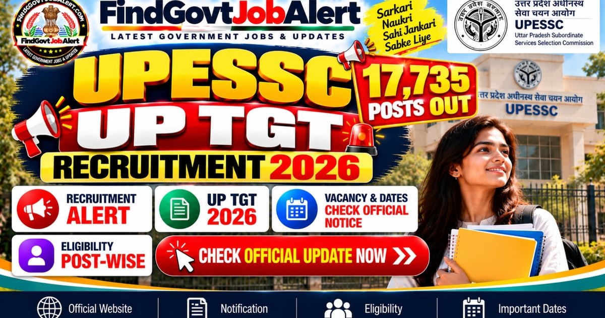 UP TGT Vacancy 2026: 17,735 Posts, Apply Online - Uttar Pradesh Education Service Selection Commission (UPESSC), Prayagraj